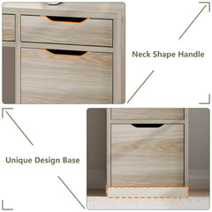 Dreamcurship White Desk with Drawers, Modern Computer Desk with File Drawers, Home Office Study Writing Desk with Storage, White