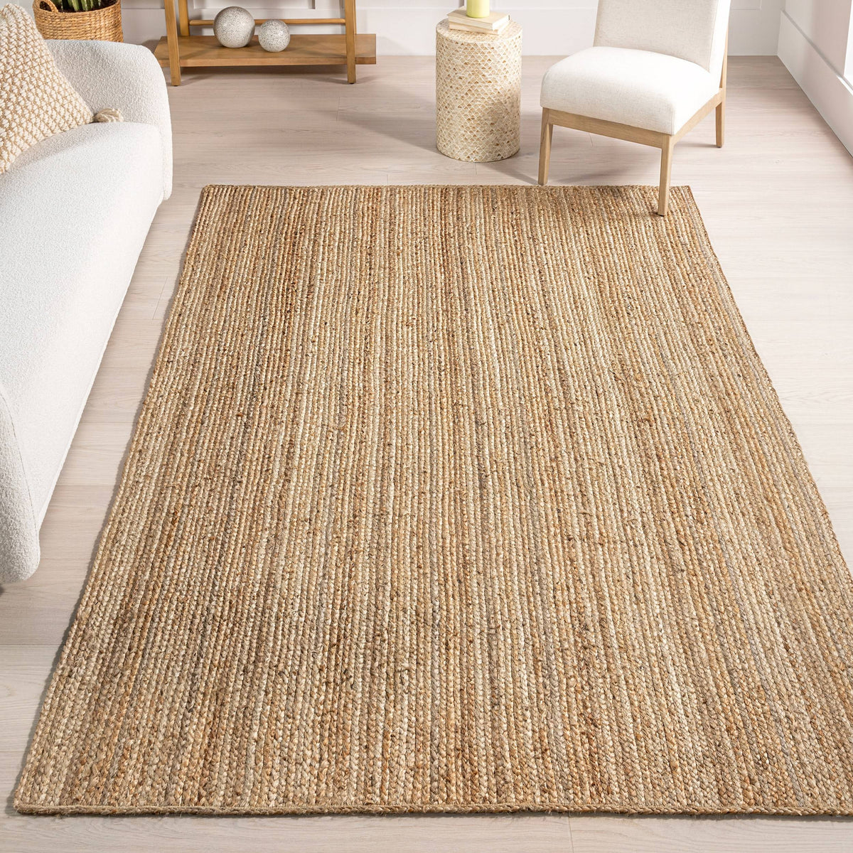 Nuloom Hand Woven Rigo Jute Rectangular Rug, Natural