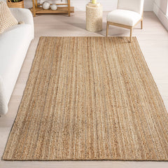 Nuloom Hand Woven Rigo Jute Rectangular Rug, Natural