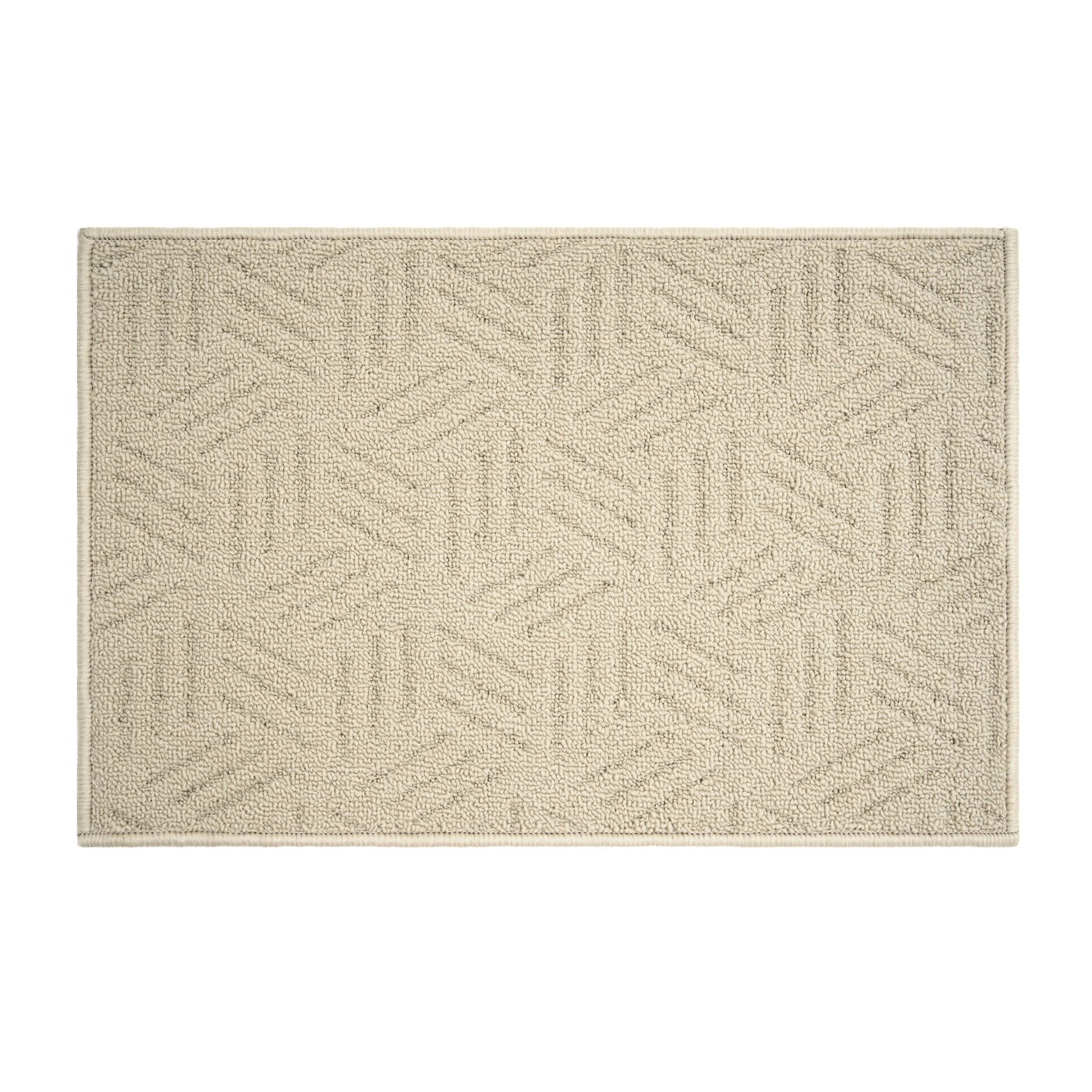Mainstays Solid High Low Loop Kitchen Mat 18in x 27in Papyrus Beige